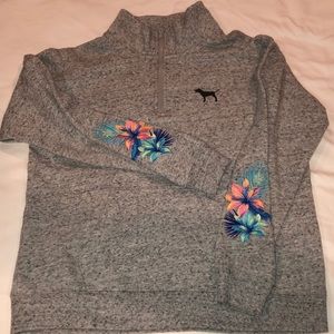 PINK quarter zip sweater